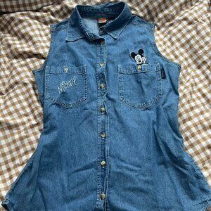 Vintage Disney Mickey Mouse Denim Top